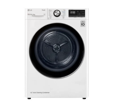 LG Heat Pump Dryer 9kg - Dual Inverter, A+++, White